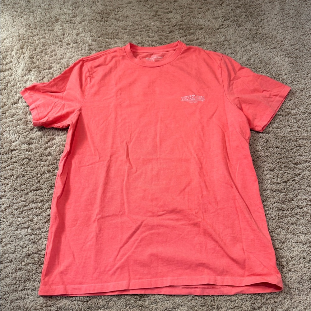 Vineyard Vines Salmon Color Hawaiian Themed T Shirt Size Large (L)